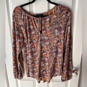 Lucky Women’s peasant boho floral long sleeve top